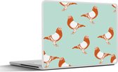 Laptop sticker - 10.1 inch - Duif - Vogel - Patroon - 25x18cm - Laptopstickers - Laptop skin - Cover