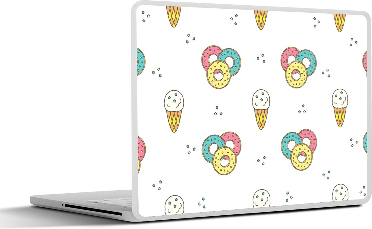 Laptop sticker - 13.3 inch - Patronen - IJs - Donus - Jongens - Kinderen - Kids - 31x22,5cm - Laptopstickers - Laptop skin - Cover