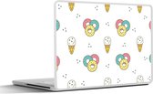 Laptop sticker - 13.3 inch - Patronen - IJs - Donus - Jongens - Kinderen - Kids - 31x22,5cm - Laptopstickers - Laptop skin - Cover