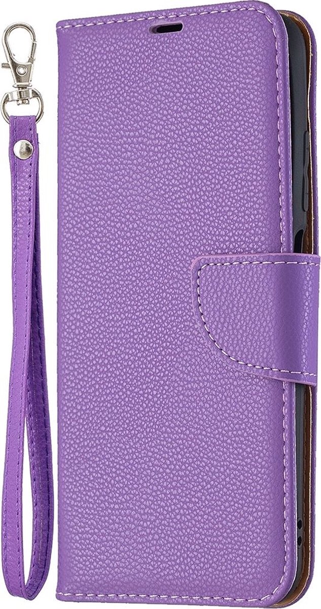 Mobigear Telefoonhoesje geschikt voor POCO M3 Pro Hoesje | Mobigear Excellent Bookcase Portemonnee | Pasjeshouder voor 3 Pasjes | Telefoonhoesje voor Pinpas / OV Kaart / Rijbewijs - Paars