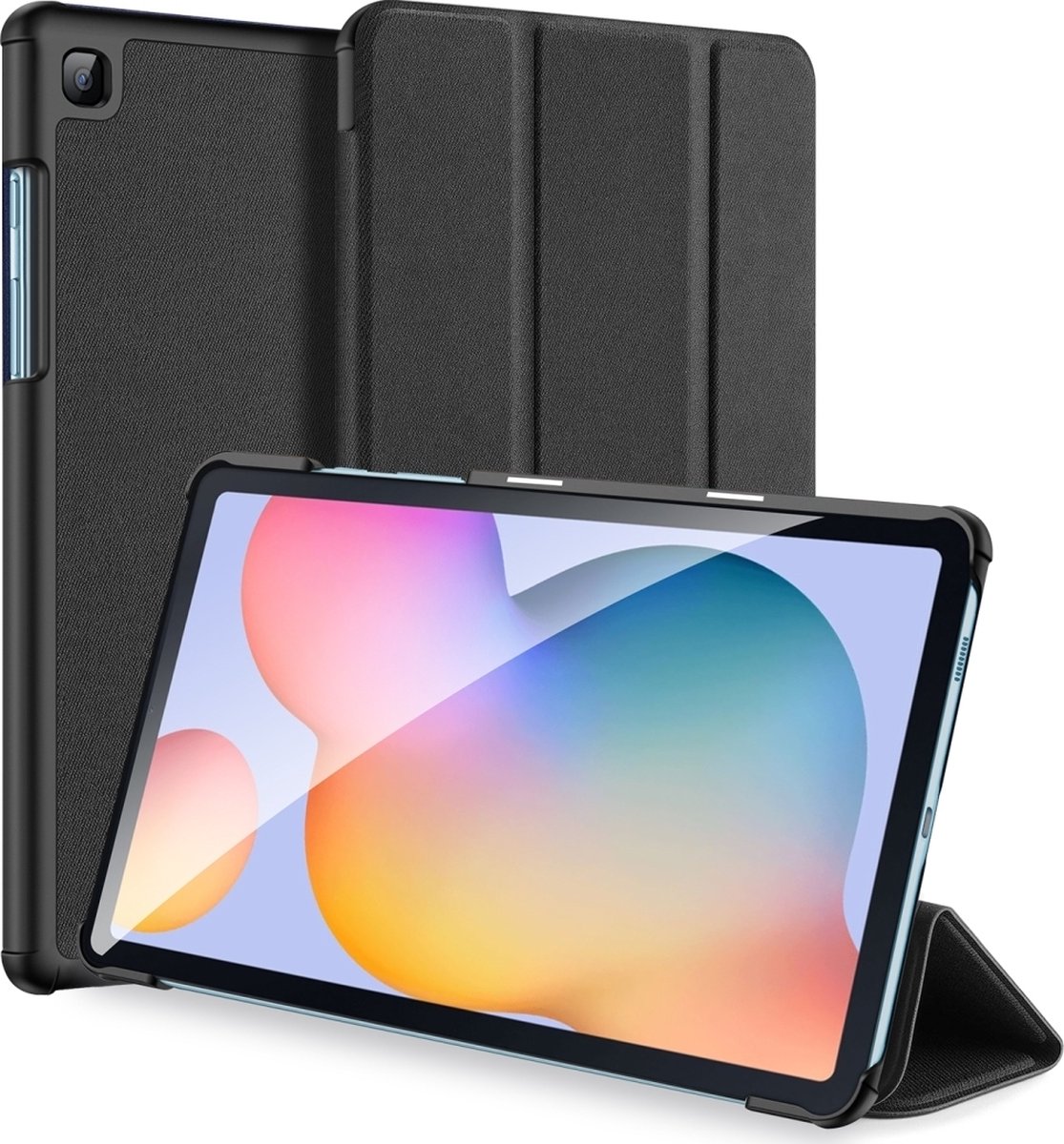 Dux Ducis Tablethoes geschikt voor Samsung Galaxy Tab S6 Lite Hoes | Dux Ducis Domo Bookcase + Stylus Houder - Zwart