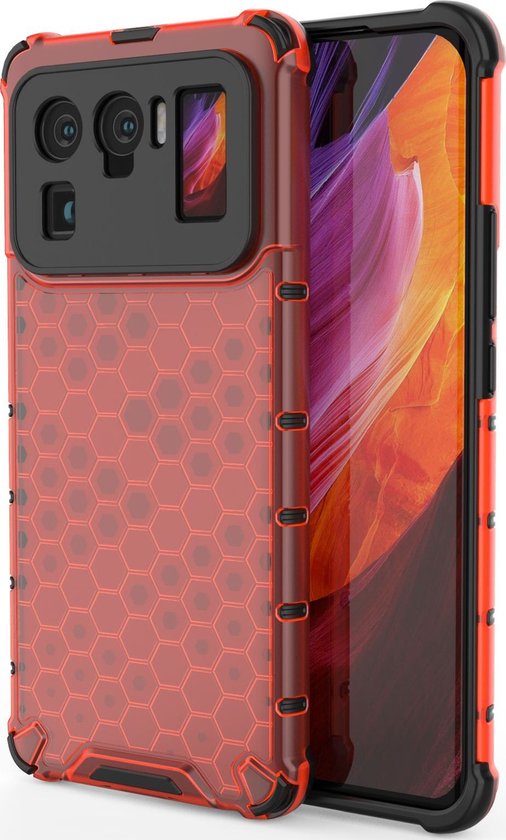 Étui rigide en Honeycomb Mobigear pour Xiaomi Mi 11 Ultra - Rouge
