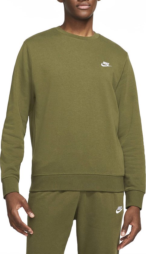 Nike - Sportsweater Club French Terry Crew - Groene heren sweater-XL