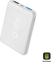 SBS Pocket Dual USB Powerbank 5.000 mAh - Wit