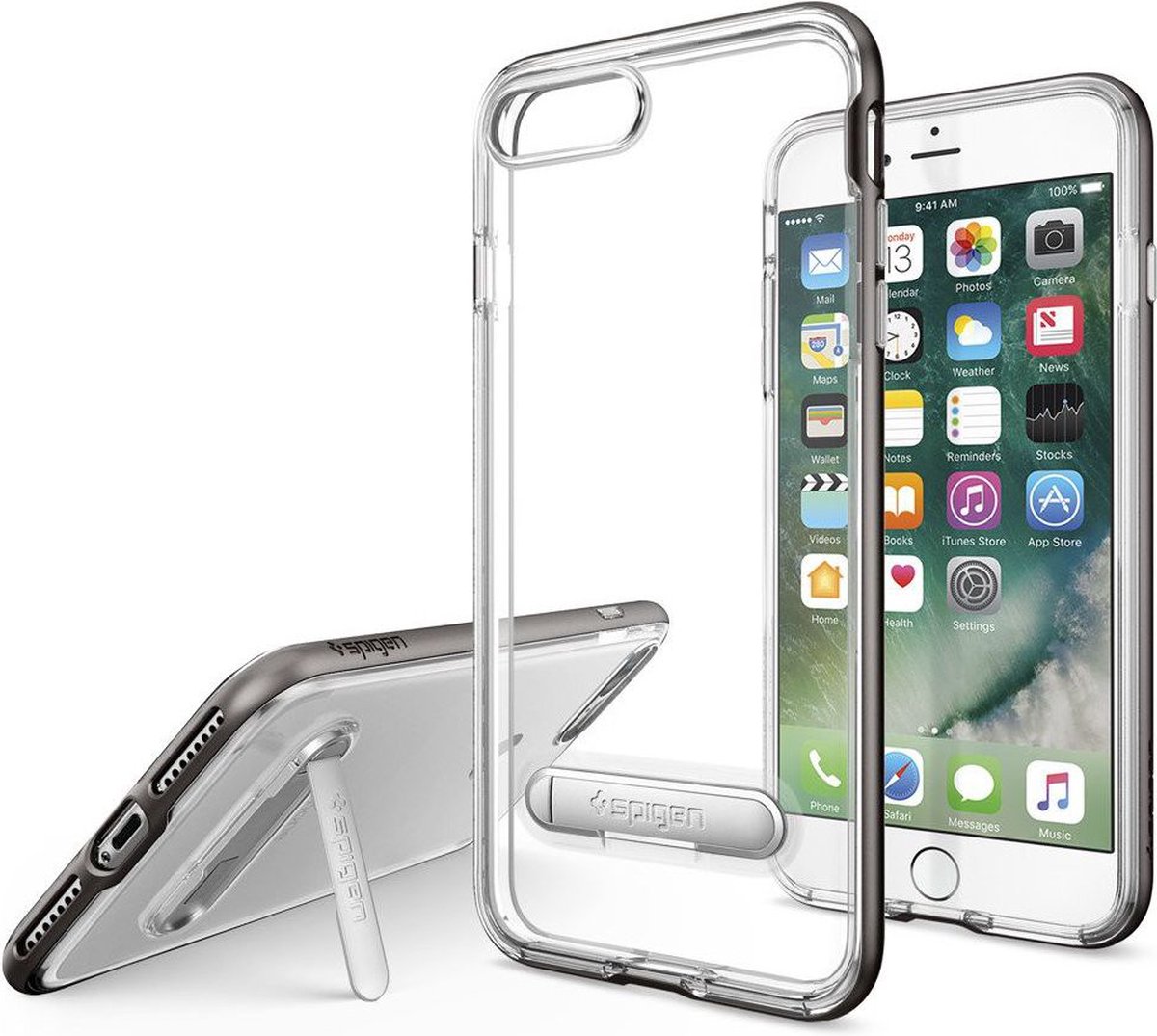 Spigen Crystal Hybrid Apple iPhone 7 Plus / 8 Plus Grijs