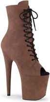 Pleaser Plateau Laarzen, Paaldans schoenen -42 Shoes- FLAMINGO-1021FS US 12 Bruin