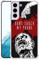 Telefoon Hoesje Geschikt voor Samsung Galaxy S22 Backcover Soft Siliconen Hoesje met transparante rand Zombie Blood