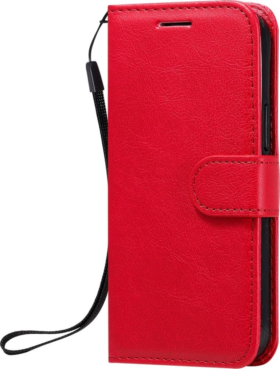 Mobigear Telefoonhoesje geschikt voor Apple iPhone 12 Mini Hoesje | Mobigear Premium Bookcase Portemonnee | Pasjeshouder voor 2 Pasjes | Telefoonhoesje voor Pinpas / OV Kaart / Rijbewijs - Rood