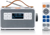 Lenco PDR-065WH - Draagbare DAB Radio - FM, DAB+, Bluetooth® en AUX - EASY-functie voor eenvoudigie bediening - Wit