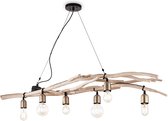 Ideal Lux Driftwood - Hanglamp Modern - Bruin - H:123cm   - E27 - Voor Binnen - Hout - Hanglampen -  Woonkamer -  Slaapkamer - Eetkamer