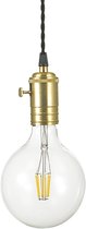 Ideal Lux Doc - Hanglamp Modern - Messing - H:223.5cm   - E27 - Voor Binnen - Metaal - Hanglampen -  Woonkamer -  Slaapkamer - Eetkamer