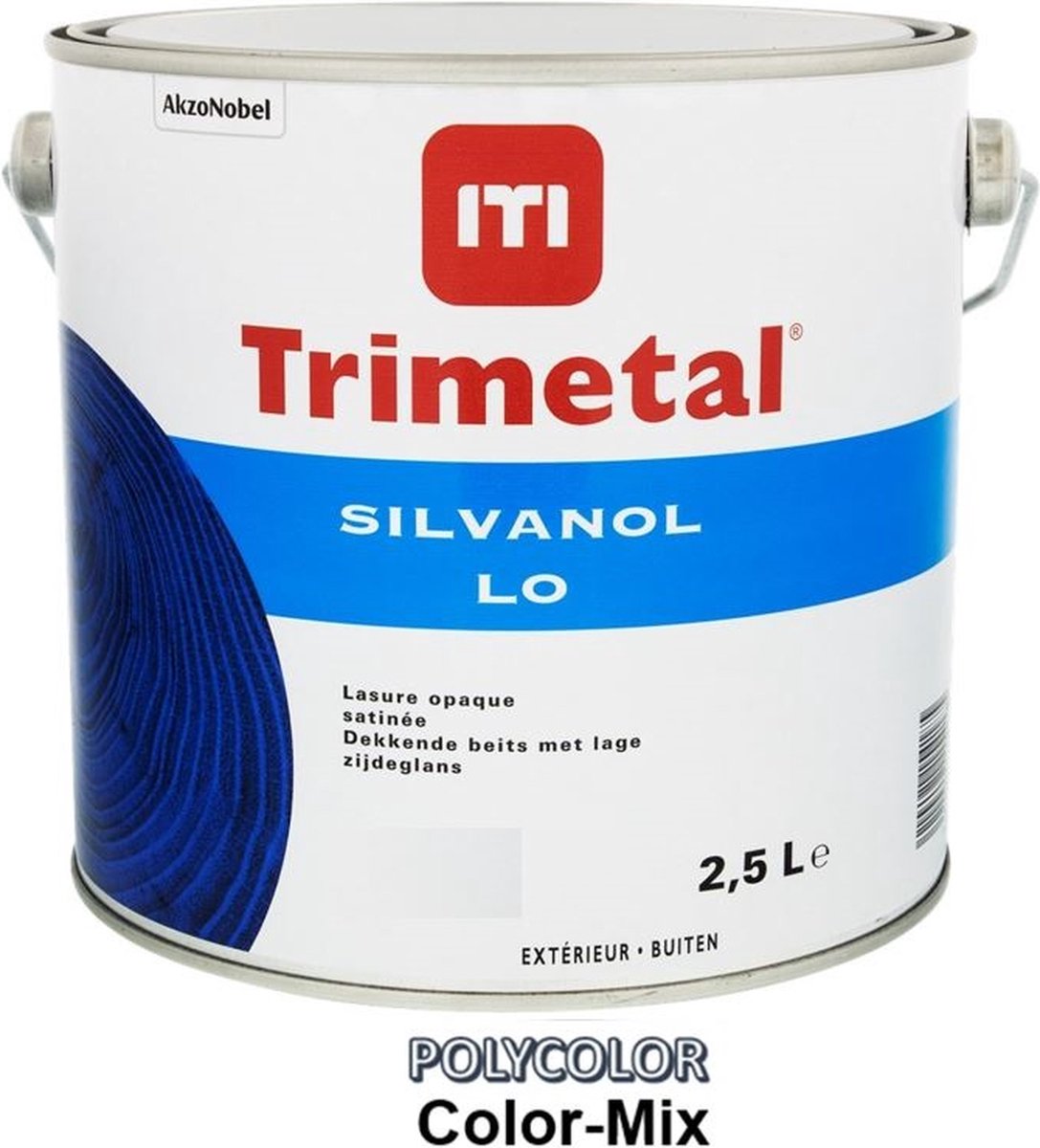 Trimetal Silvanol LO - Dekkende beits zijdemat - RAL 9016 Verkeerswit - 2,50 L