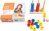 Toys for Life 'Ringen stapelen' - Leren tellen en bouwen - Leren Rekenen - Educatief speelgoed - Sensorisch speelgoed - Houten speelgoed - Spelend leren Rekenen - Speelgoed 3 tot 6 jaar