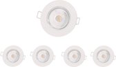 5W IP65 Inbouw LED Spotlight Ø72mm Wit (Set van 5) - Blanc Neutre 4000K - 5500K - Overig - Pack de 5 - Wit Neutre 4000K - 5500K - SILUMEN