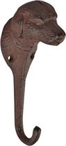 Kapstok Hond - 15 x 5 cm - Gietijzer - Roestbruin