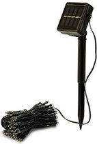 Oneiro’s Luxe sfeerverlichting solar 100 leds zwart/wit 2-delig - zwart - prikspot - zonne-energie - led buiten - lamp - solar – LED – tuinverlichting – tuin – zomer – verlichting – Solarlamp