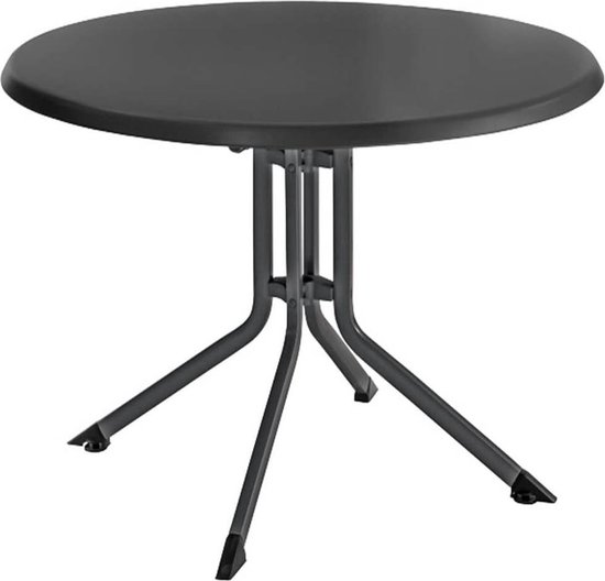 Kettler dining tuintafel inklapbaar | aluminium + kunststof | antraciet |  85cm ronde... | bol.com