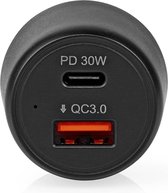 Nedis Autolader - 48 W - 2x 3.0 A - Outputs: 2 - Poorttype: USB-A / USB-C - - Automatische Voltage Selectie