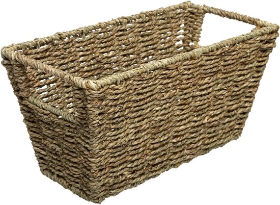 Ceramic gevlochten mand ovaal 15x30 cm van Ferm Living