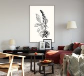 Agrimonie zwart-wit (Agrimony) - Foto op Akoestisch paneel - 100 x 150 cm