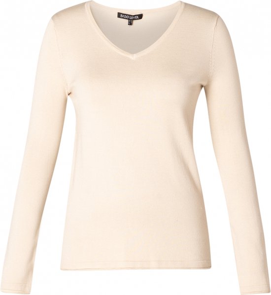 Pull BASE LEVEL CURVY Anine - Beige clair - taille 0(46)