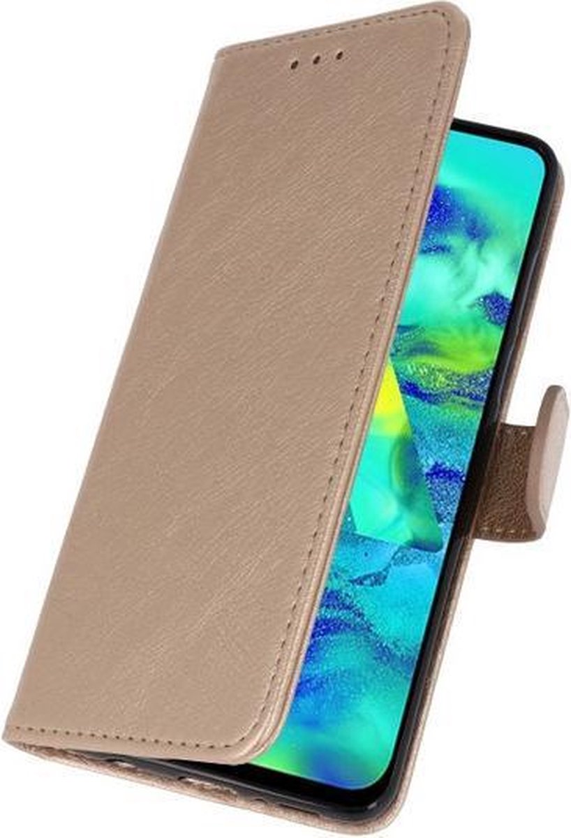 Bookstyle Wallet Cases Hoes Geschikt voor Samsung Galaxy Note 10 Goud