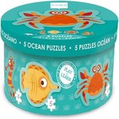 Scratch | Beginnerspuzzel Ocean | Junior - 5 puzzels - 26 Stukjes