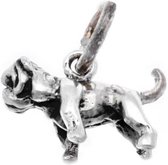 Zilveren Bulldog klein kettinghanger