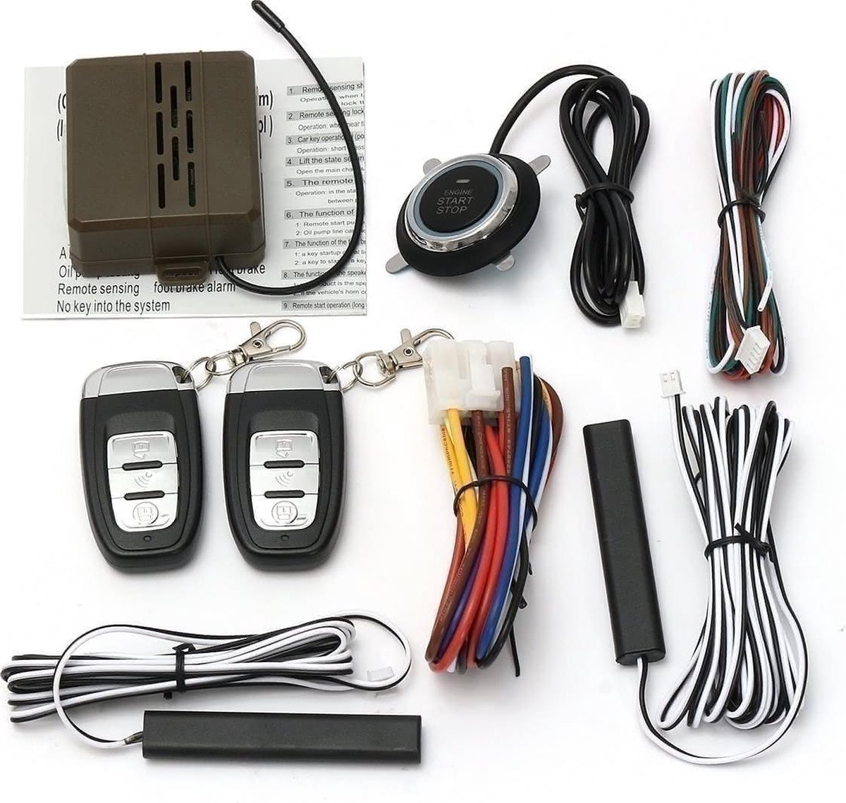 8pcs auto alarm start motor systeem PKE Keyless Entry Remote Start & Push  Button | bol.com