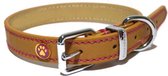 Luxury Leather Halsband Hond Leer Luxe Zand - 1.3X25-36 CM