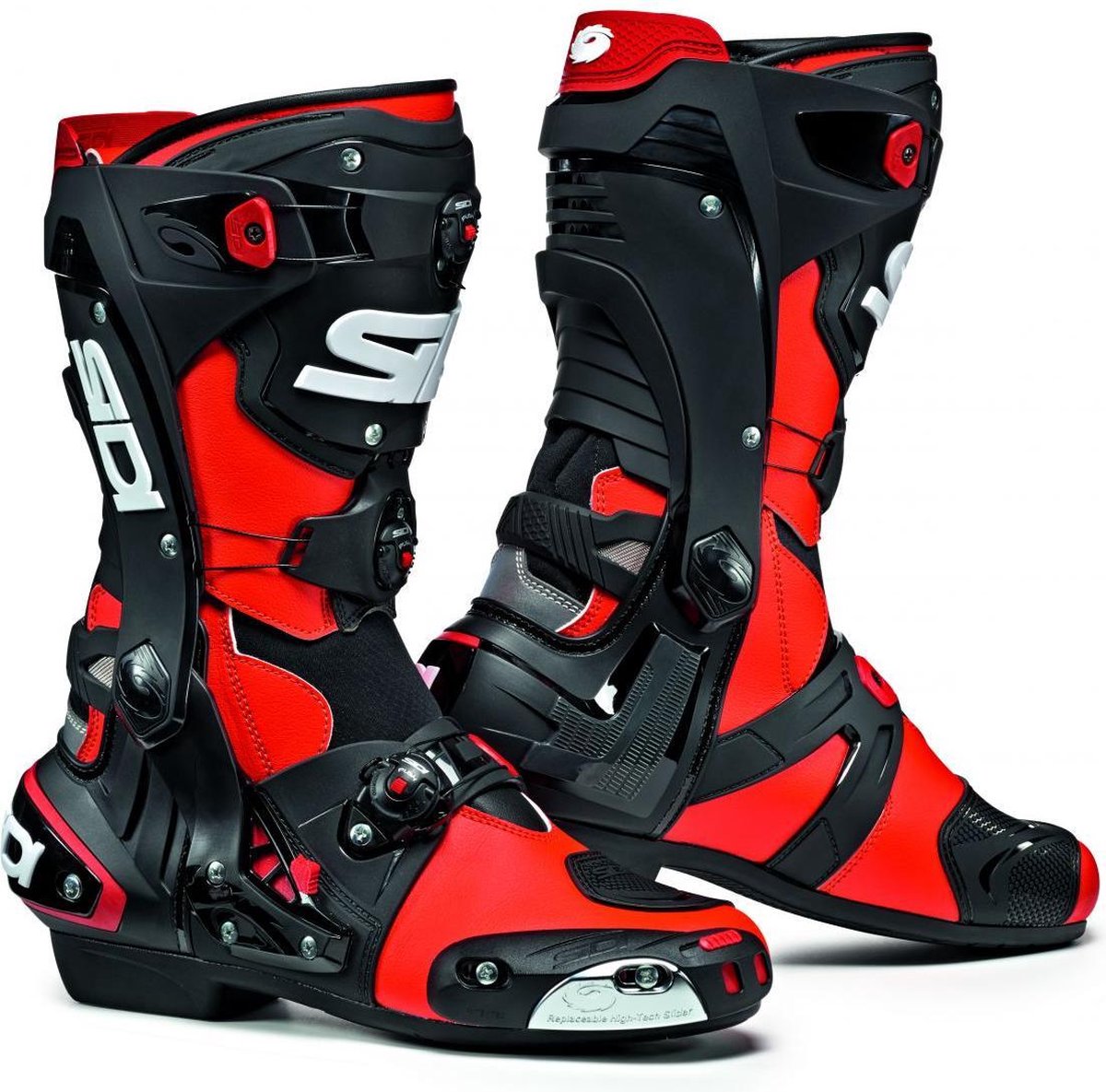 Sidi Rex Red Fluo Black Motorcycle Boots 41