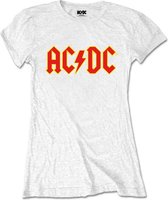 AC/DC - Logo Dames T-shirt - S - Wit
