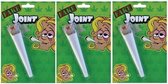 3x Nep Marihuana joint 15 cm Hippie / Sixties / Flower Power verkleed accessoires