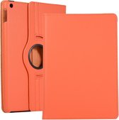 360 Rotating Book Case - Geschikt voor iPad 10.2 Hoesje - Oranje