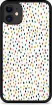 iPhone 11 Hardcase hoesje Happy Dots - Designed by Cazy