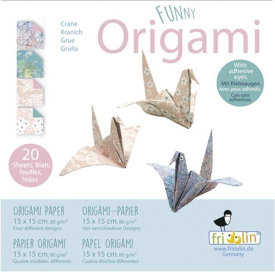 Fridolin Origami Kraanvogel Vouwen 15 X 15 Cm 20 Stuks Multicolor | bol.com