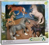 Collecta Paarden: Speelset In Giftverpakking 5-delig Grijs