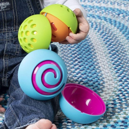 FAT BRAIN TOYS Oombeeball - Sensorisch Educatief Speelgoed Baby - Vanaf 10 Maanden - Ontwikkeling Motoriek & Zintuigen van Fat Brain Toys. — afbeelding 5