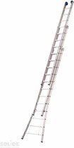 Ladder Type D gecoat driedelig uitgebogen 3x12 sporten + gevelrollen