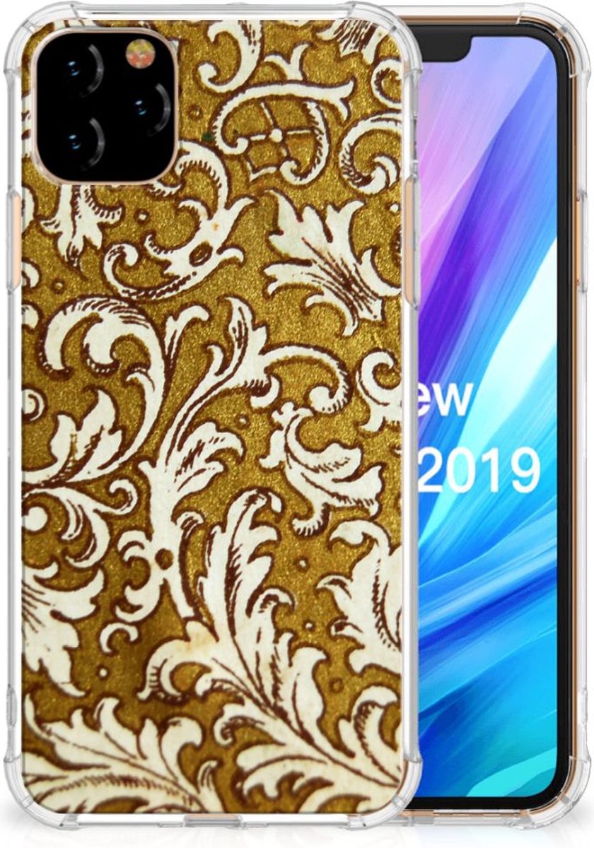 TPU Case Anti-Shock voor Anti Shock Case Apple iPhone 11 Pro Max Barok Goud
