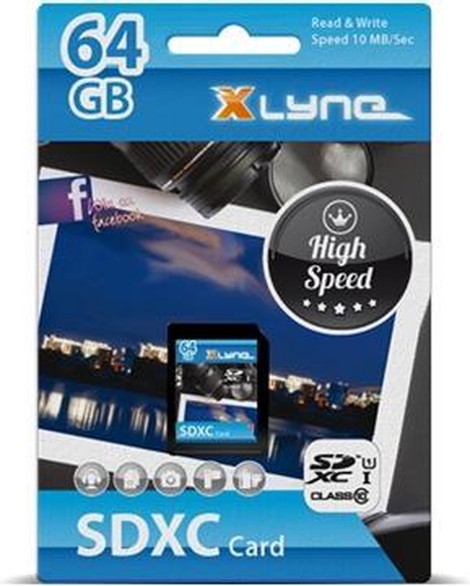 Xlyne 7364000 SDXC-kaart 64 GB Class 10, UHS-I