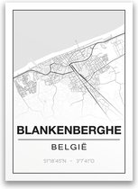 Poster/plattegrond BLANKENBERGHE - 30x40cm