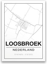 Poster/plattegrond LOOSBROEK - 30x40cm