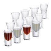 shotglazen - borrelglaasjes - set van 12 - 4 cl - glas - likeur - feest
