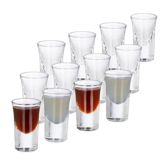 verres à liqueur - verres à liqueur - lot de 12-4 cl - verre - liqueur -  fête | bol