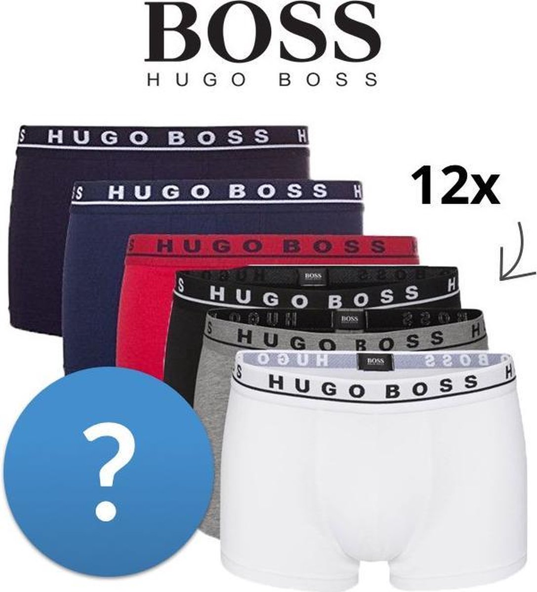 Hugo Boss 12 trunk boxershorts verrassingsdeal | bol.com