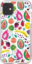 Casetastic Apple iPhone 11 Hoesje - Softcover Hoesje met Design - Tropical Fruits Print