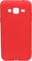 ADEL Siliconen Softcase Back Cover Hoesje Geschikt voor Samsung Galaxy J3 (2015)/ J3 (2016) - Rood