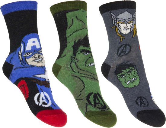 Marvel Avengers sokken 3 paar ( maat 23-26 ) | bol.com