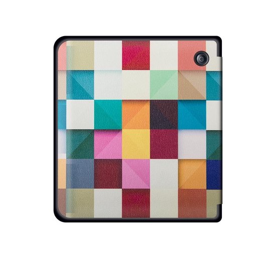 - Luxe PU Leren Sleepcover voor Kobo Libra H2O + Screen Protector & Stylus Pen - Mozaiek